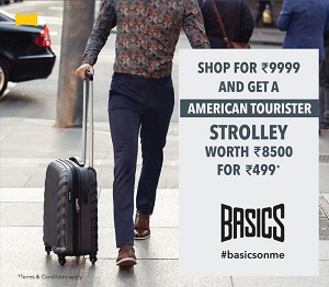 Shop for Rs. 9999 and get AT Strolley at Rs 499
