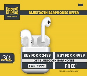 Buy for Rs 3499 and get Bluetooth Earphones at Rs. 199