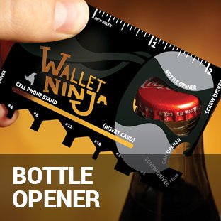 Wallet Ninja 18 in 1 Multi-purpose Credit Card Size Pocket Tool