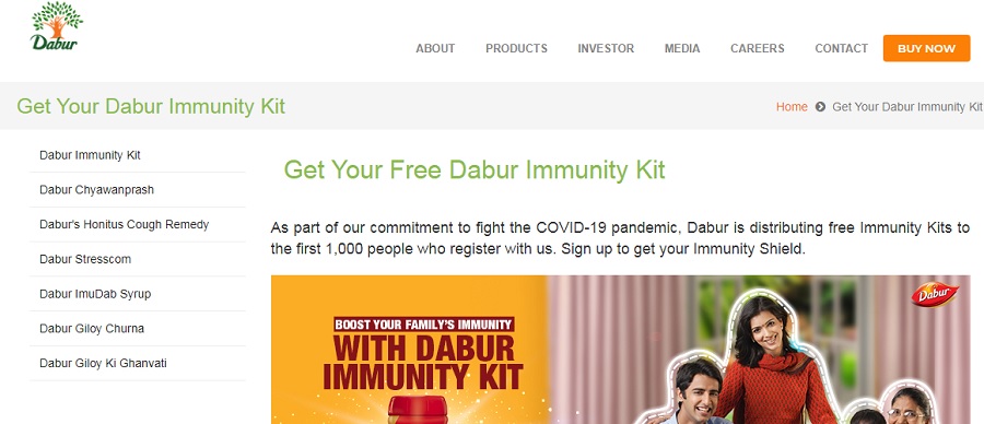 Free Dabur Immunity Kit