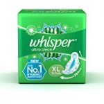 Whisper Ultra Clean Sanitary Pads for Women, XL, 15 Napkins
