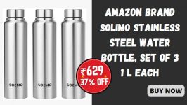Solimo Stainless Steel Water Bottle