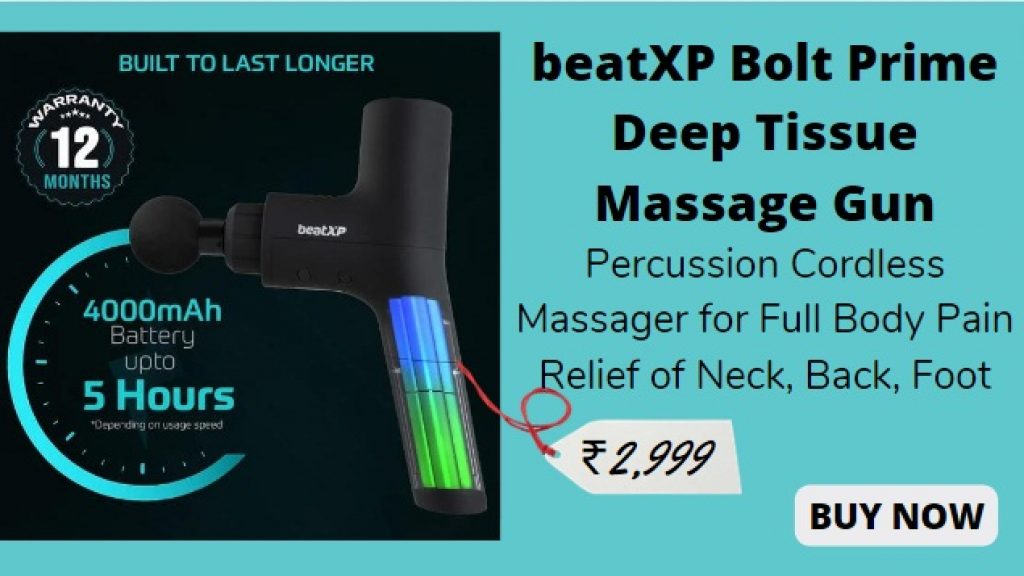 beatXP Bolt Prime Deep Tissue Massage Gun