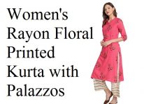 anubhutee Women's Rayon Floral Printed Kurta with Palazzos