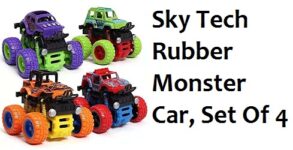 Sky Tech Rubber Monster Car, Set Of 4