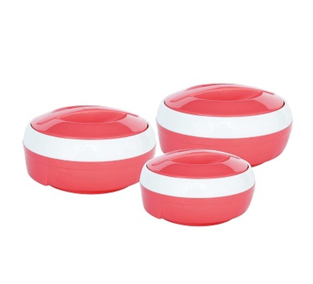 Princeware Plastic Plaid Casserole Set