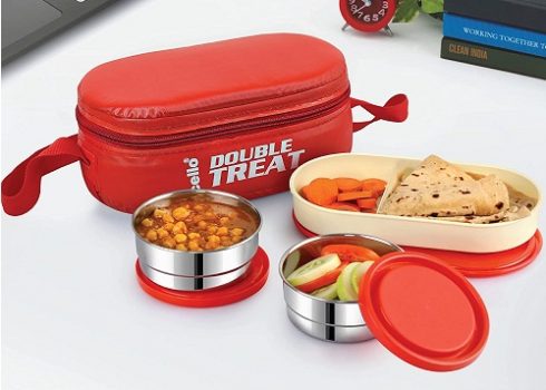 Cello Double Treat Lunch Box with Jacket