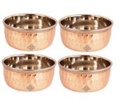 IndianArtVilla Steel Copper Chutni Bowl