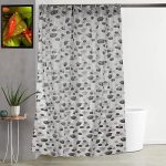 Kuber Industries PVC Floral Shower Curtain