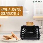 Faber FT 950W DLX BK 950-Watt 2-Slice Pop-up