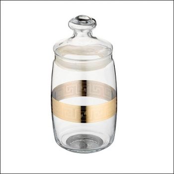 Sanjeev Kapoor Golden Design Glass Jar