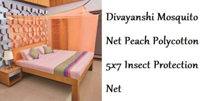 Divayanshi Mosquito Net Peach Polycotton 5x7 Insect Protection Net