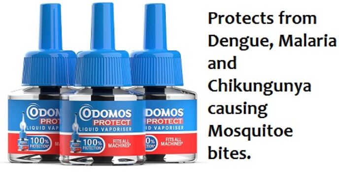 Odomos Protect - Mosquito repellent Liquid Vaporiser Refill , 45ml each