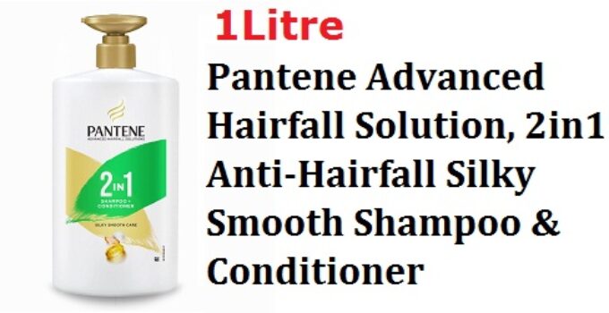 Pantene Advanced Hairfall Solution, 2in1 Anti-Hairfall Silky Smooth Shampoo & Conditioner for Women, 1L