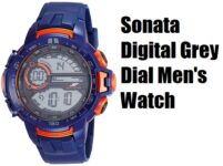 Sonata Digital Grey Dial Men's Watch