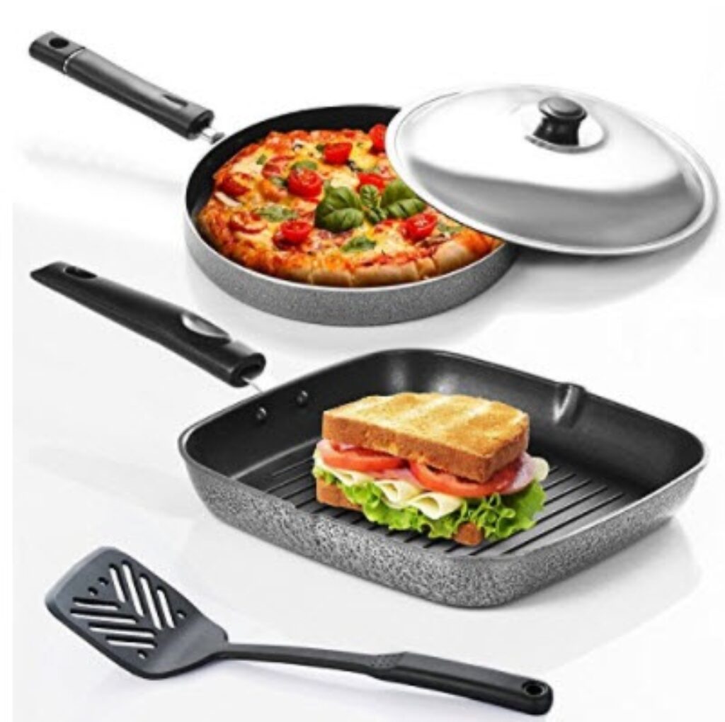 Sumeet Nonstick Funky 4 Combo Gift set 1 Grill Pan