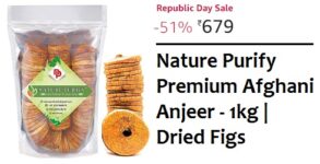 Nature Purify Premium Afghani Anjeer - 1kg | Dried Figs