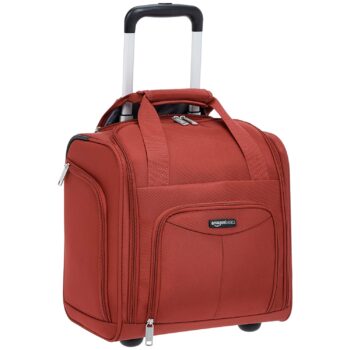 AmazonBasics Underseat Carry On Rolling Travel Luggage Bag