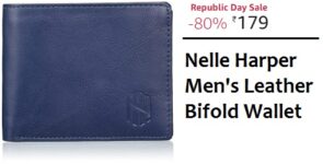 Nelle Harper Men's Leather Bifold Wallet