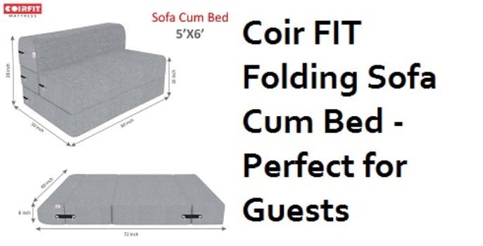 Coir FIT Folding Sofa Cum Bed - Perfect for Guests