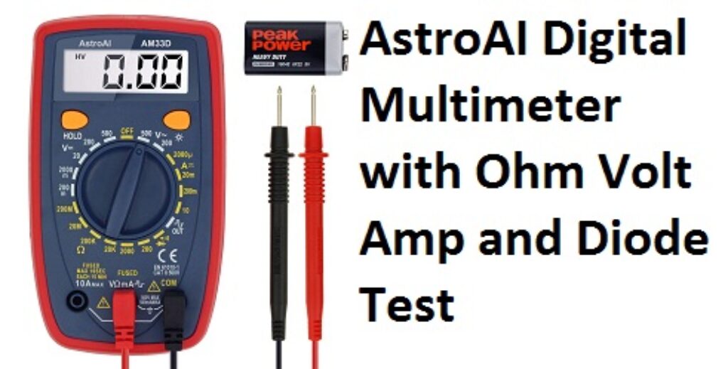 AstroAI Digital Multimeter with Ohm Volt Amp