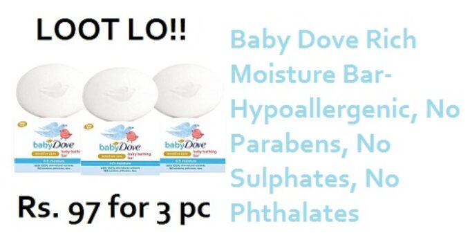 Baby Dove Rich Moisture Bar- Hypoallergenic, No Parabens, No Sulphates, No Phthalates