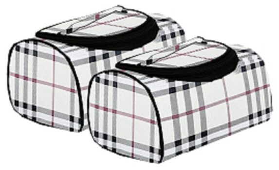 Kuber Industries Check Design Cosmetic Bag Travel Toiletry Bag