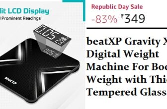 beatXP Gravity X Digital Weight Machine For Body Weight with Thick Tempered Glass
