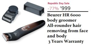 Beurer HR 6000 body groomer All-rounder hair removing from face and body Black with 3 Years Warranty