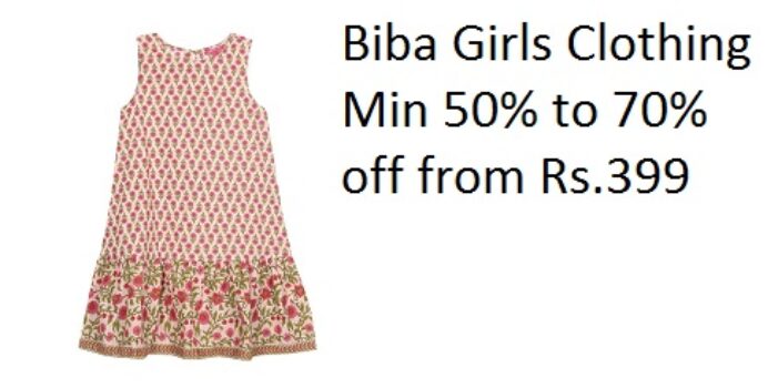 Biba Girls Clothing Min 50% to 70% off from Rs.399