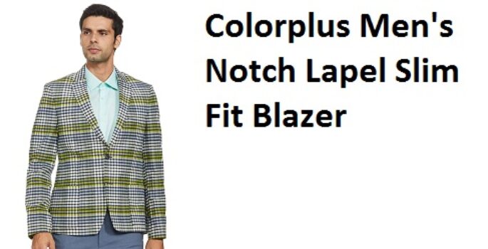 Colorplus Men's Notch Lapel Slim Fit Blazer