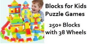 FunBlast DIY Plastic Building Blocks for Kids Puzzle Games for Kids, Toys for Children Educational & Learning Toy for Kids, Girls & Boys - (250+ Blocks with 38 Wheels)