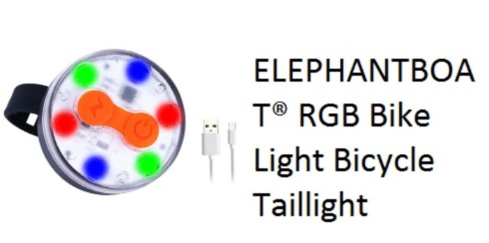 ELEPHANTBOAT® RGB Bike Light Bicycle Taillight