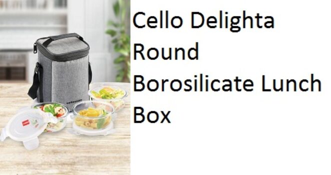 Cello Delighta Round Borosilicate Lunch Box