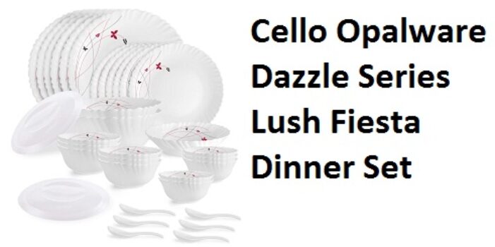 Cello Opalware Dazzle Series Lush Fiesta Dinner Set