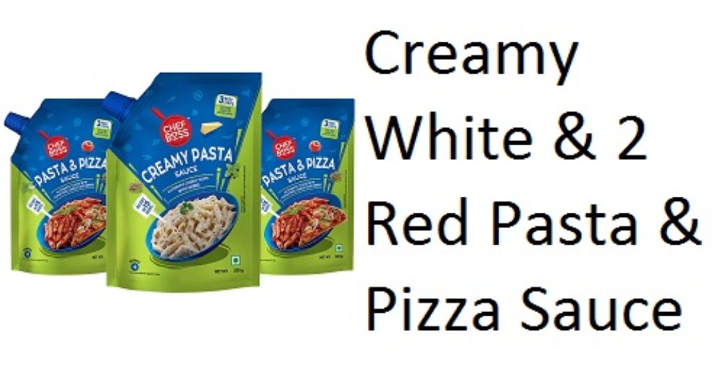 ChefBoss 1 Creamy White & 2 Red Pasta & Pizza Sauce