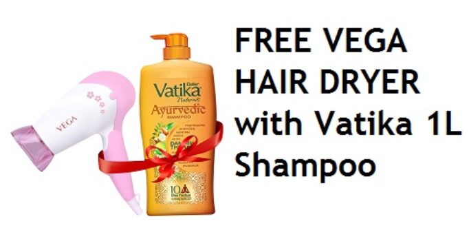 What a Combo Vatika Ayurvedic Shampoo -1L with Vega Hair Dryer