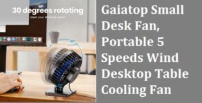 Gaiatop Small Desk Fan, Portable 5 Speeds Wind Desktop Table Cooling Fan