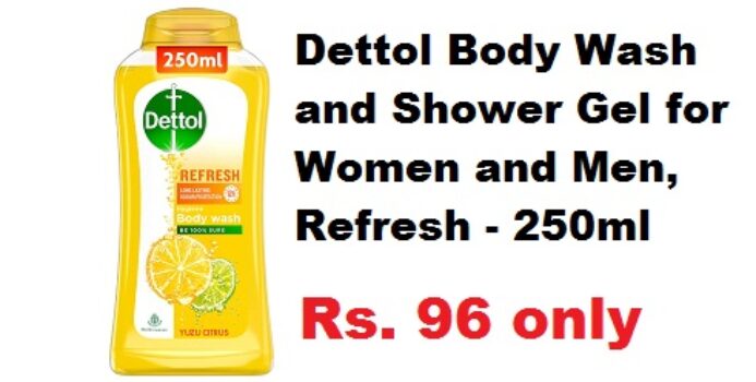 Dettol Body Wash and Shower Gel for Women and Men, Refresh - 250ml
