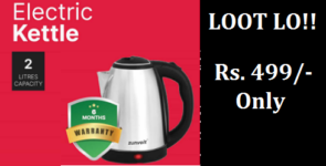 Unbeatable Deal Alert: ZunVolt Electric Kettle at Lowest Price of Rs. 499