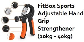 FitBox Sports Adjustable Hand Grip Strengthener (10kg - 40kg) Finger Excerciser, Hand Gripper For Men & Women