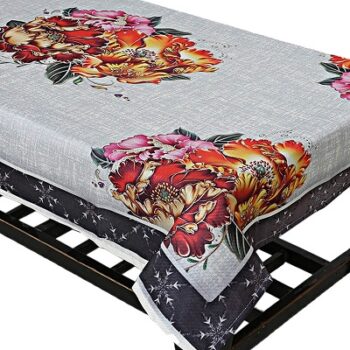 Kuber Industries Floral Jute 4 Seater Center