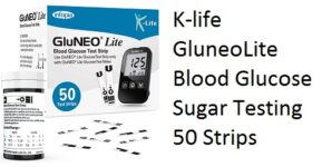 K-life GluneoLite Blood Glucose Sugar Testing 50 Strips