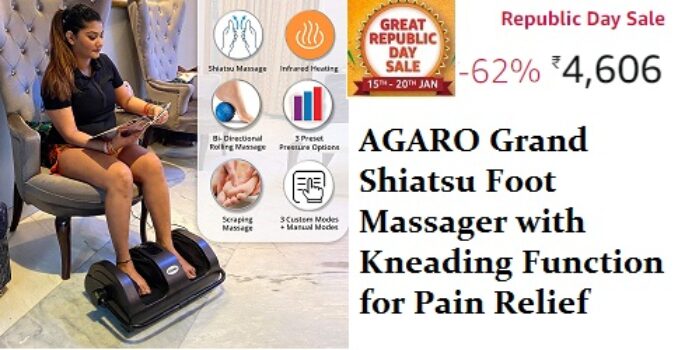 AGARO Grand Shiatsu Foot Massager with Kneading Function for Pain Relief