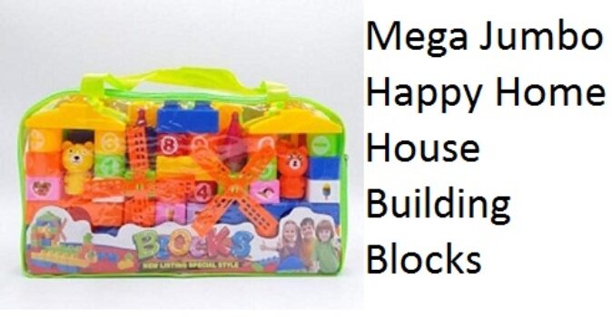 Brunte Multi Colored Mega Jumbo Happy Home House Building Blocks