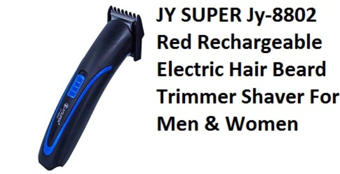 JY SUPER Jy-8802 Red Rechargeable Electric Hair