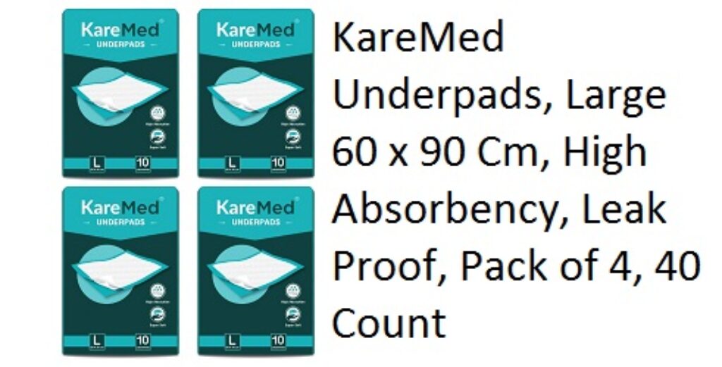 KareMed Underpads, Large 60 x 90 Cm, High Absorbency, Leak Proof,