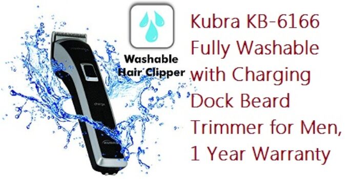 Kubra KB-6166 Fully Washable with Charging Dock Beard Trimmer for Men