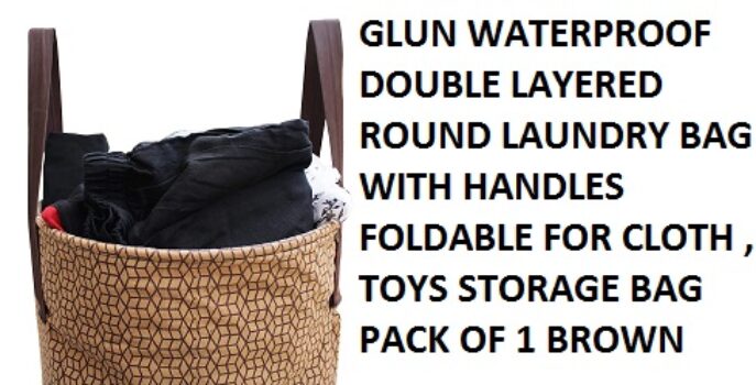 GLUN WATERPROOF DOUBLE LAYERED ROUND LAUNDRY BAG