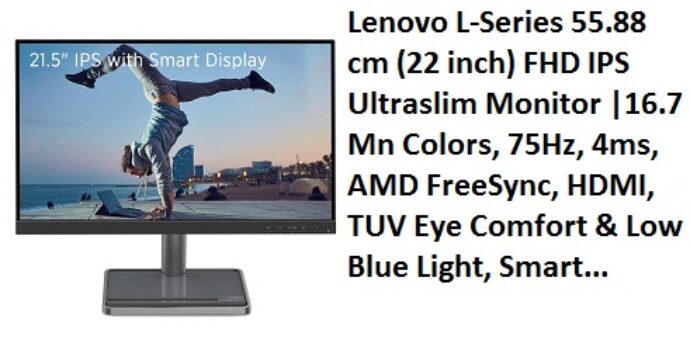Lenovo L-Series 55.88 cm (22 inch) FHD IPS Ultraslim Monitor